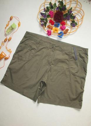 Шикарные короткие летние легкие шорты чинос цвета хаки супер батал высокая посадка m&s1 фото