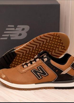 Мужские кожаные кроссовки new balance