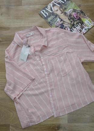 Сорочка в смужку mango на гудзиках3 фото