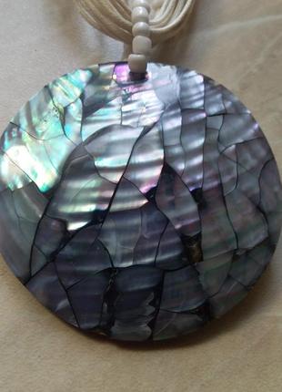 Подвеска из ракушки  -халиотис.