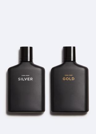 Туалетна вода zara man silver 100 мл + туалетна вода zara man gold 100 мл