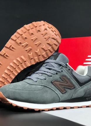 Мужские легкие стильные демисезонные кроссовки new balance 574 серые, качественные2 фото