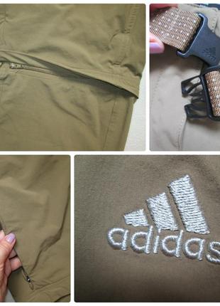 Шикарные фирменные летние трекинговые прогулочные штаны трансформеры adidas оригинал9 фото