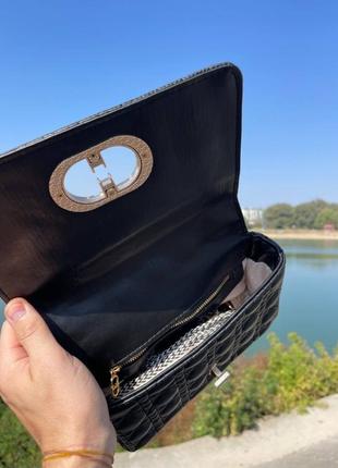 Жіноча сумка christian dior medium caro bag black7 фото