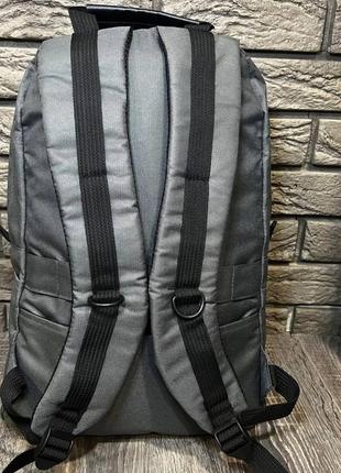 Рюкзак городской спортивный серый с пришивным логотипом ромб4 фото