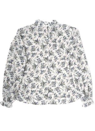 Шикарная цветочная блузка h&m с кружевом, xl8 фото