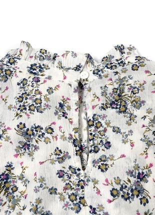 Шикарная цветочная блузка h&m с кружевом, xl9 фото