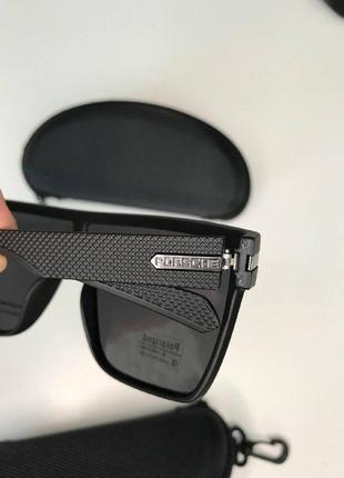 Мужские очки маска porsche design polarized uv400 с защитой от ультрафиолета квадратные крупные очки коричневы7 фото