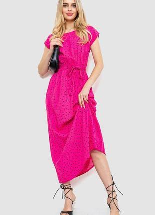 Сукня у горох, колір рожевий, 214r055-1