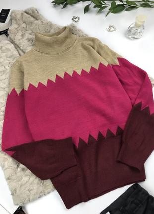 Комбінований светр під горло