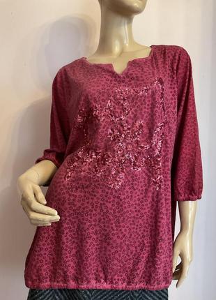 Подовжена блузка- батал/48-50/brend gina benotti