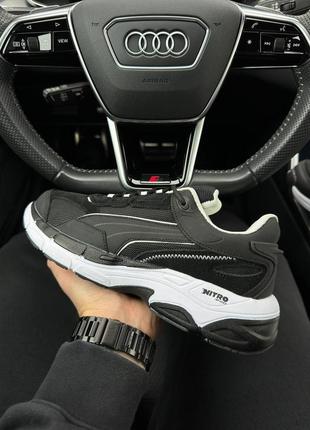 Мужские кроссовки puma teveris nitro black white 41-42-43-44-45-46