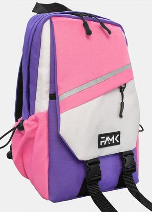 Рюкзак слінг рожевий/фіолетовий3 фото