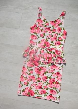 Дуже красиве яскраве плаття з трояндами h&m