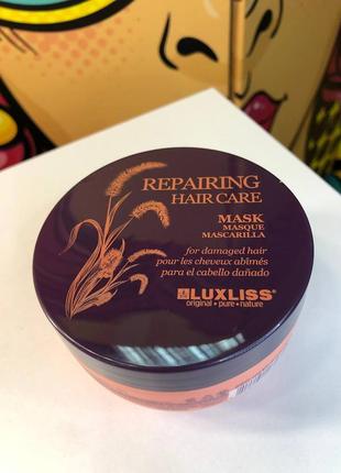 Восстанавливающая маска для волос luxliss therapy keratin & collagen 250 мл2 фото