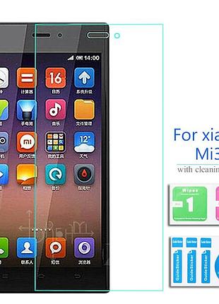 Защитное противоударное стекло для телефона  xiaomi mi 3  (сяоми, стекло, стекло для смартфона)