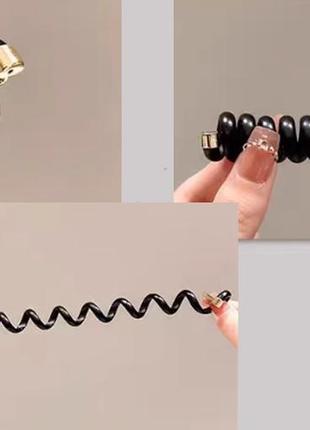 Заколка-пружина на хвост чёрная