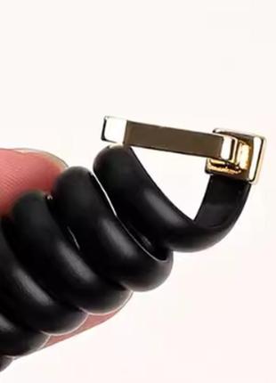 Заколка-пружина на хвост чёрная