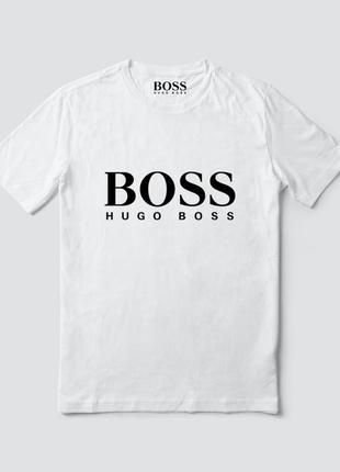 Жіноча футболка оверсайз oversize hugo boss хуго босс біла