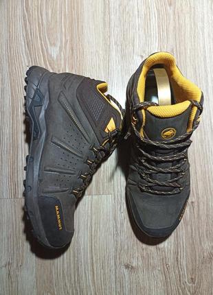 Женские ботинки mammut convey mid gore-tex коричнево-оранжевые