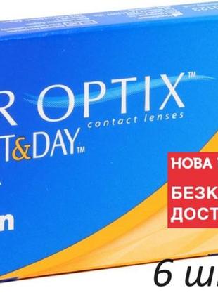 Контактные линзы air optix plus hydraglyde&day aqua (6 шт) (+6.0...-10.0) 1 месяц 8,4   8,6