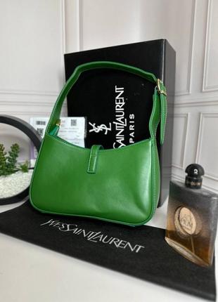 Женская сумка yves saint laurent hobo зеленая  wb0552 фото