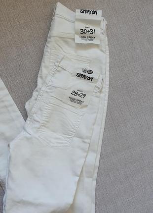 Білі джинси з легкого котону,cheap monday4 фото