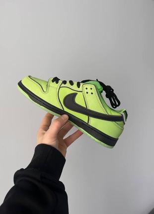 Кросівки nike sb dunk "powerpuff girls - buttercup"5 фото