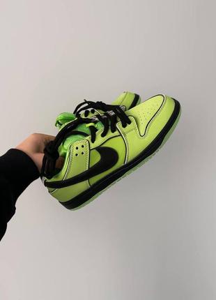 Кросівки nike sb dunk "powerpuff girls - buttercup"2 фото