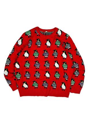 Новорічний різдвяний светр з принтом