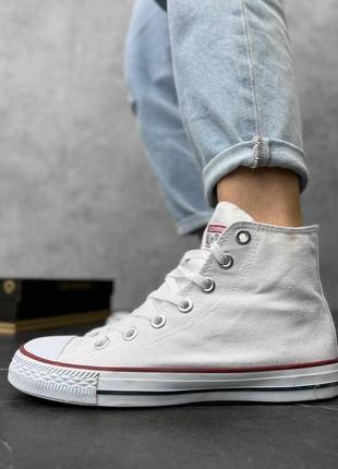 Високі кеди білі converse