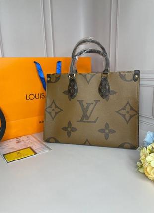 Женская сумка louis vuitton on the go mm monogram  wb023