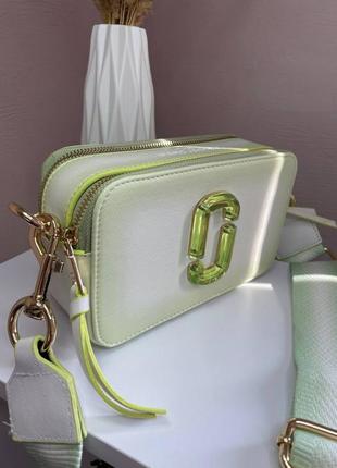 Жіноча сумка marc jacobs logo light green марк джейкобс салатова 00559 фото