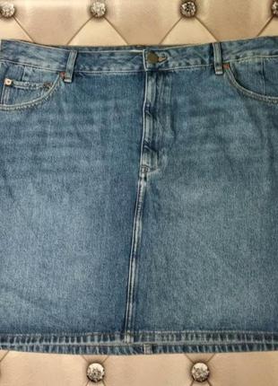 Трендовая джинсовая юбка с высокой талией2 фото