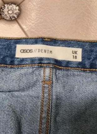 Трендовая джинсовая юбка с высокой талией4 фото