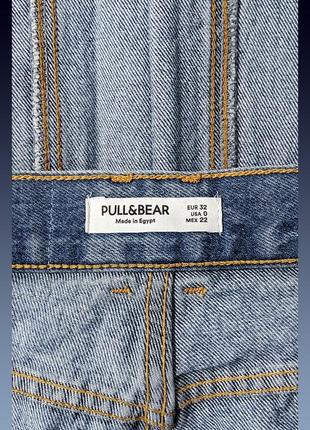 Джинси широкі з високою посадкою pull and bear denim jeans5 фото