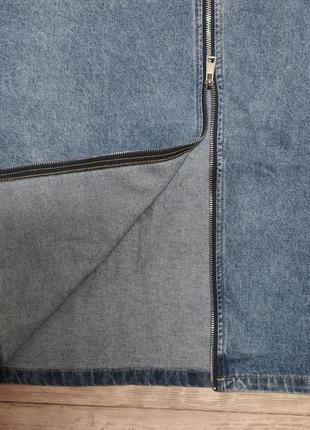 Трендовая джинсовая юбка на молнии / с поясом saint wish8 фото