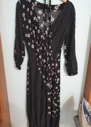 Платье сарафан цветы горох 4