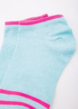 Женские короткие носки, мятного цвета с полосками, 167r221-13 фото