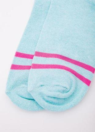 Женские короткие носки, мятного цвета с полосками, 167r221-12 фото