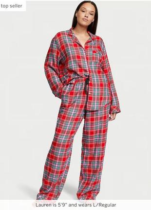 Піжама victoria's secret flannel pj set print