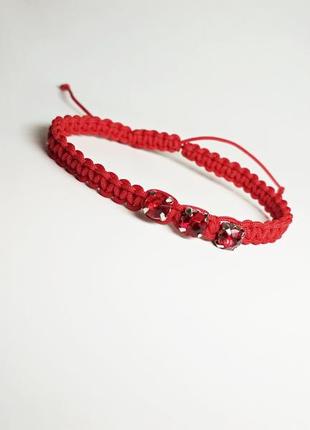 Плетеный браслет-оберег (красная нитка) ′redbead′5 фото