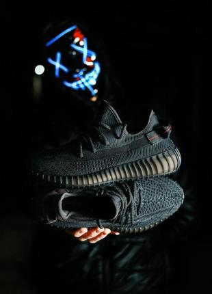 Adidas yeezy 350 v2 black1 фото