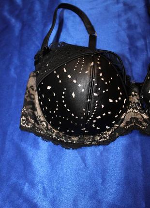 Шкіряний ліф еко шкіра ліфчик під шкіру бюстгалтер з перфорацією бюстик 36d 80d ann...