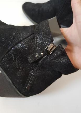 Замшевые ботинки демисезонные ботильены черные полусапожки novelty 385 фото