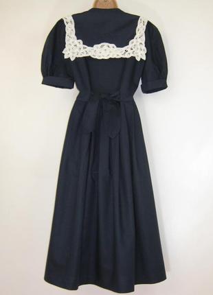 Изумительное винтажное дизайнерское платье laura ashley лен + хлопок.4 фото
