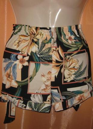 Удобные модные короткие секси шорты юбка на резинке с бантиками по бокам river island км19303 фото