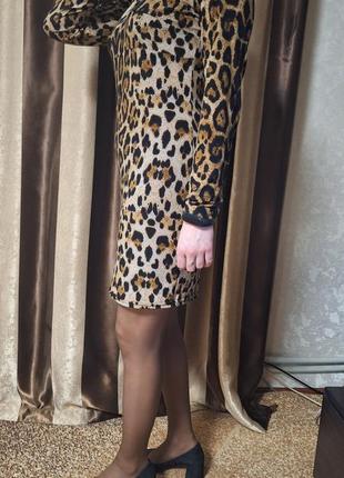 Гарна леопардова сукня стрейч4 фото