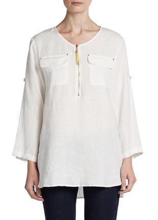 Легкая, качественная, трендовая блузка, рубашка, туника от ellen tracy, оригинал, 100% лен10 фото