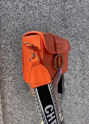 Жіноча сумка dior 30 montaigne orange діор помаранчева 00605 фото